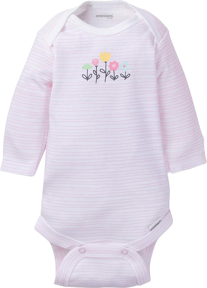 Onesies Brand Baby Boys & Girls 6-Pack Long Sleeve Bodysuits - Image 2