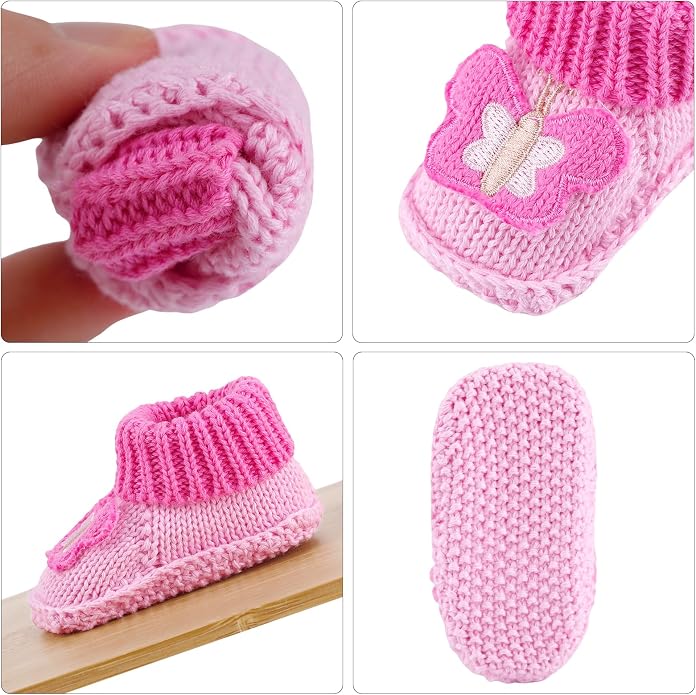 Newborn Knit Booties Soft Baby Sock Boots - Image 3