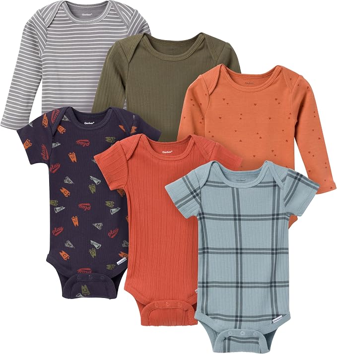 Gerber Baby Boys 6-Pack Long Sleeve Onesies Bodysuit by Gerber