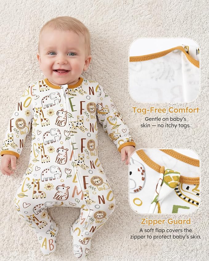 Baby Sleepers 100% Organic Cotton Pajamas - Image 2