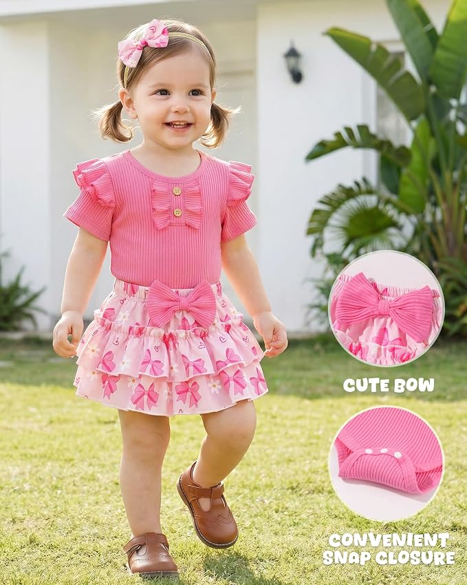 HONGTEYA Baby Girl Clothes Set Newborn Infant Summer Outfits - Image 3