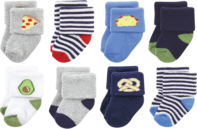 Hudson Baby Baby 8-pack Cotton Rich Newborn and Terry Socks by HudsonBaby