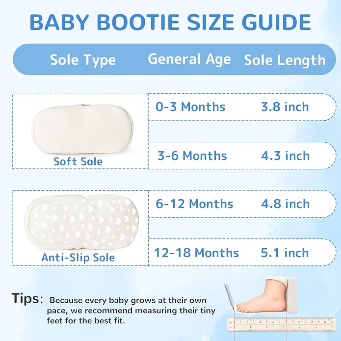 Pro Goleem Unisex Cotton Baby Booties, Warm Cozy Stay-On Baby Slippers - Image 7