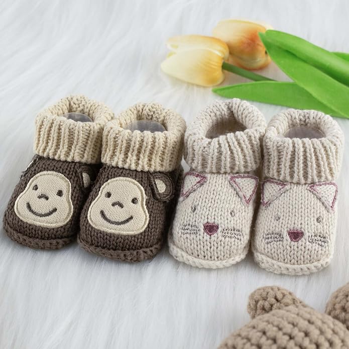 Baby Booties Newborn Infant Hand Crochet Knit Cotton Shoes Booties First - Image 5
