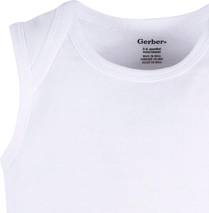 Gerber Baby Boys Multi-Pack Sleeveless Onesies Bodysuit - Image 4