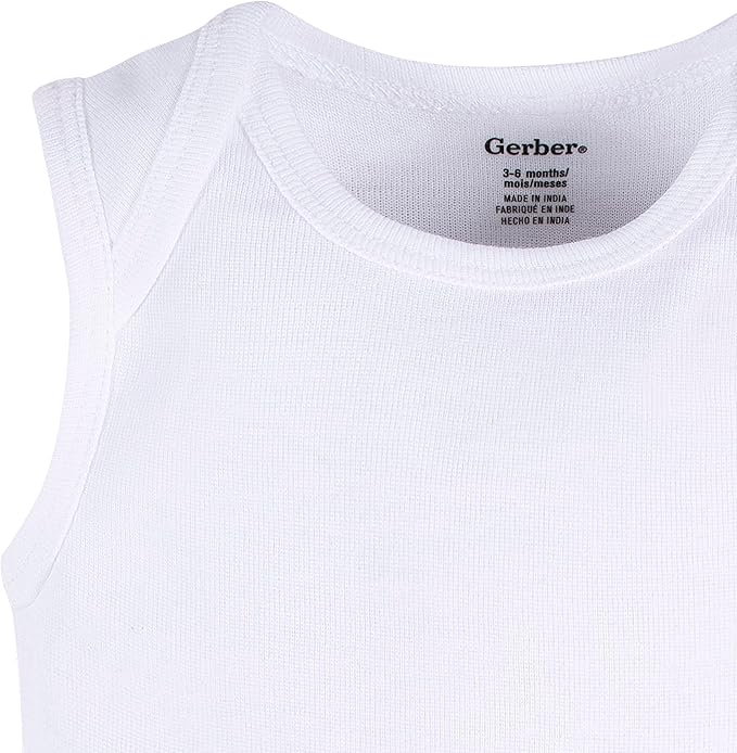Gerber Baby Boys Multi-Pack Sleeveless Onesies Bodysuit - Image 4