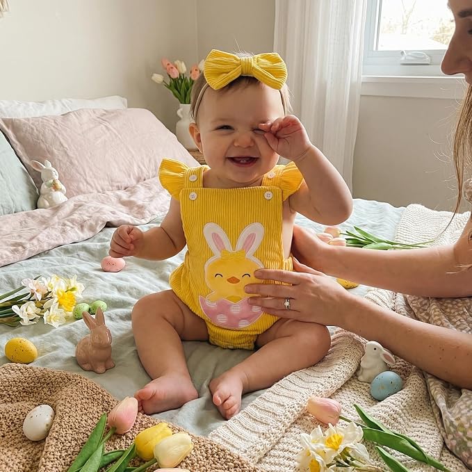 YINGISFITM My First Halloween Baby Girl Outfit Newborn Pumpkin Bubble Romper - Image 4