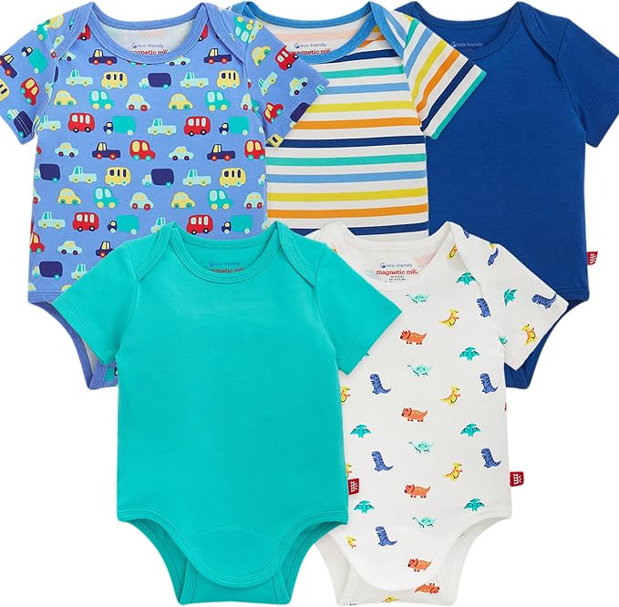 Magnetic Me Cloudstretch 5-Pack Bundle | Magnetic Baby Bodysuits by magneticme