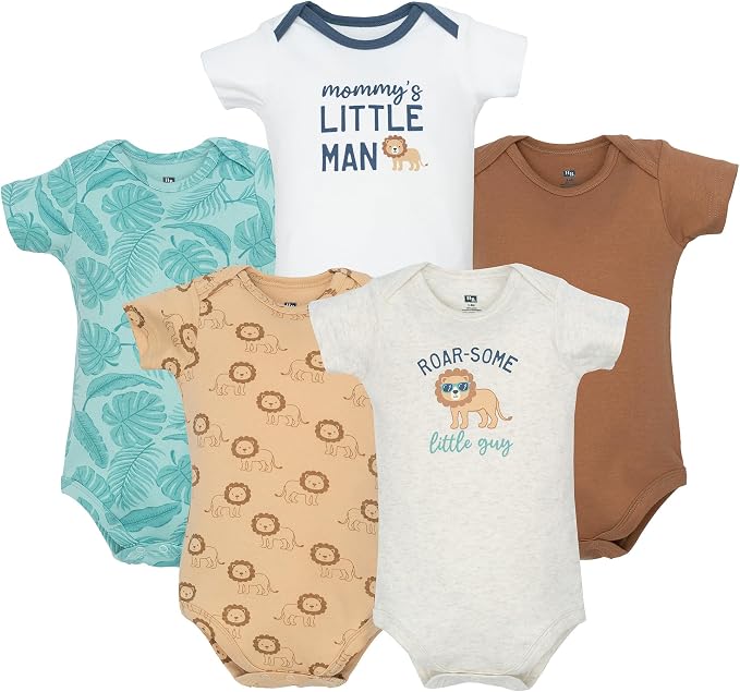 Hudson Baby Unisex Baby Cotton Bodysuits 5-pack by HudsonBaby
