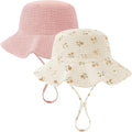 Muslin Baby Sun Hat Sun Protection Baby Toddler Bucket Hats by HONGTEYA