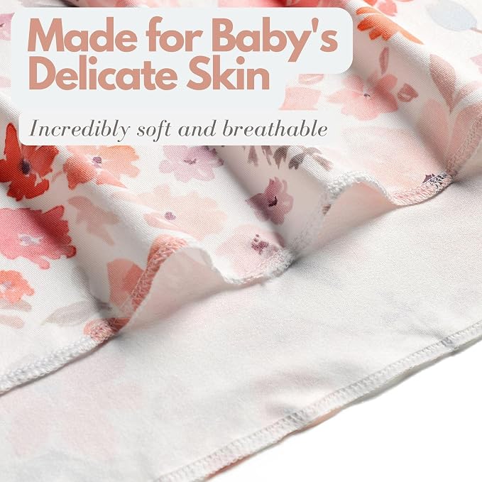 Newborn Baby Swaddle Set Headband Beanie and Name Card - Image 4