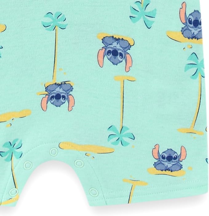 Disney Cars Pooh Mickey Stitch Baby Boys 2 Pack Romper - Image 9