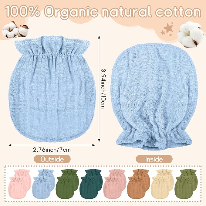 Baby Mittens Newborn No Scratch 0-6 Months - Image 2