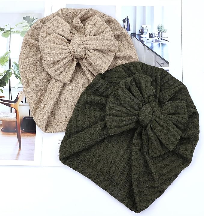 Cinaci 4 Pieces Baby Girls Turban Hats - Image 7