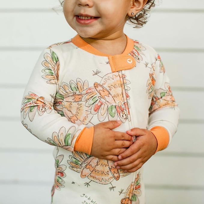 Burt's Bees Baby Girls Organic Cotton, Snug Fit Footed Sleeper Pajamas | - Image 3