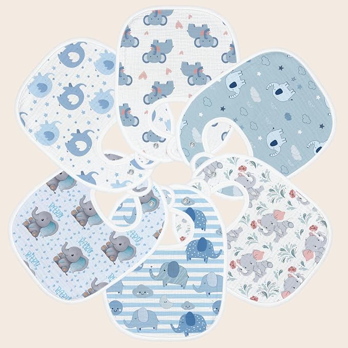 Baby Bibs for Baby Boys Girls 6-Pack - Image 7