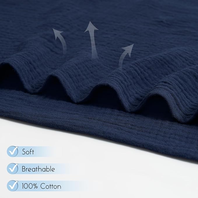 Meracorallo Muslin Swaddle Blanket, 100% Cotton - Image 3