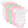 HonestBaby baby-girls 5-pack Short Sleeve Bodysuits One-piece 100% Organic by HonestBaby