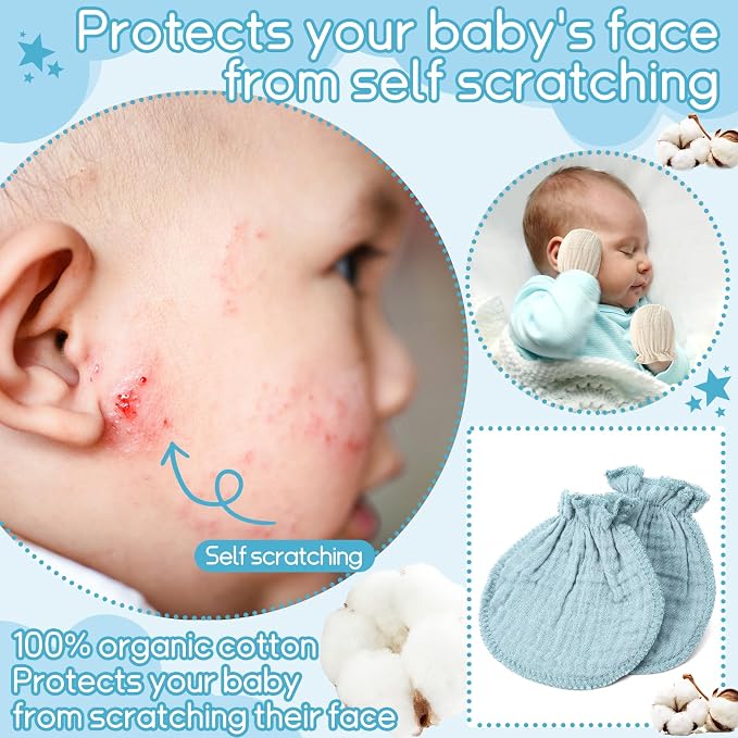 Baby Mittens Newborn No Scratch 0-6 Months - Image 3