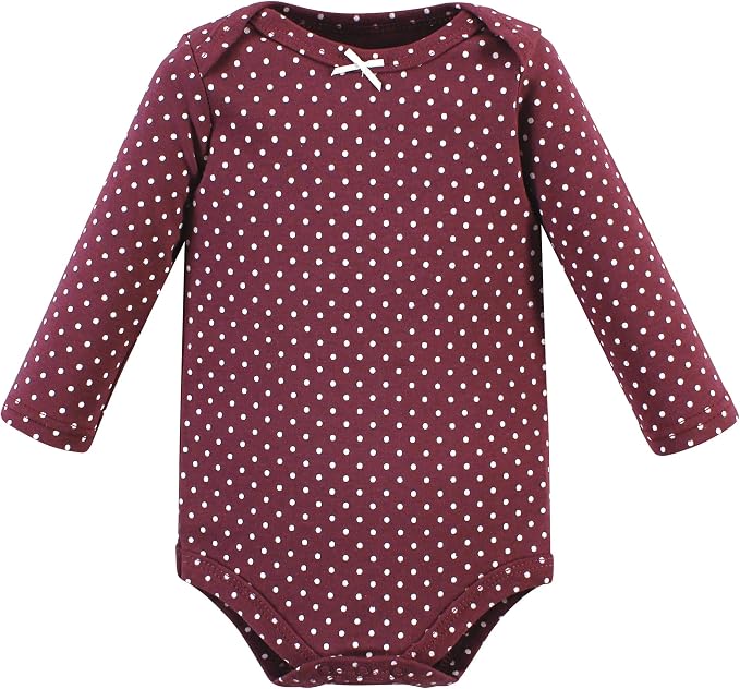 Hudson Baby Baby Girls' Cotton Long-sleeve Bodysuits 3-pack - Image 5