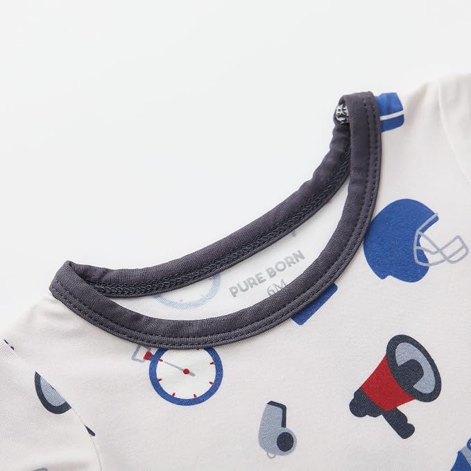 pureborn Baby Girls Boys Bodysuit Super Soft Cotton Romper 0-24 Months | - Image 4