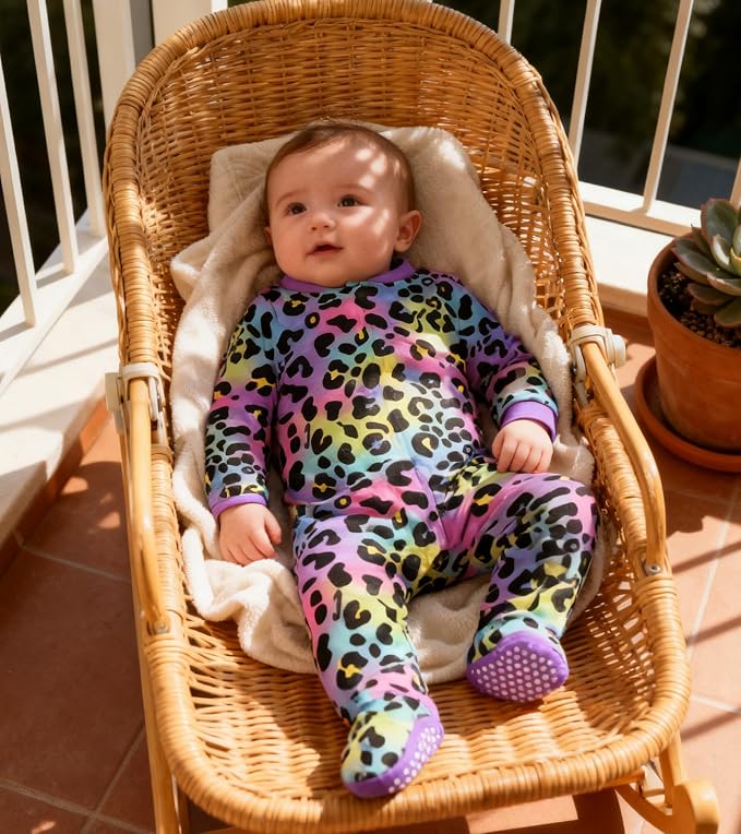 uideazone Baby Girls Footed Pajamas, Zip Sleeper - Image 5
