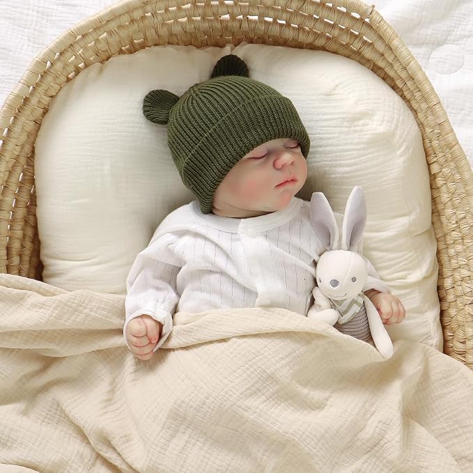 Hadetoto Cotton Baby Beanie Winter Knitted Hat - Image 4