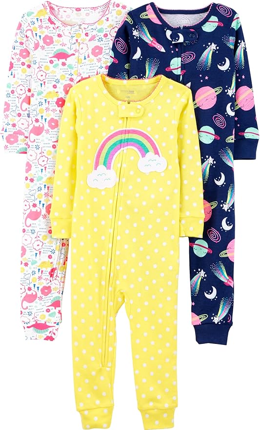 Simple Joys by Carter's Babys' 3 pack Snug Fit Footless Cotton Pajamas by SimpleJoysbyCarters
