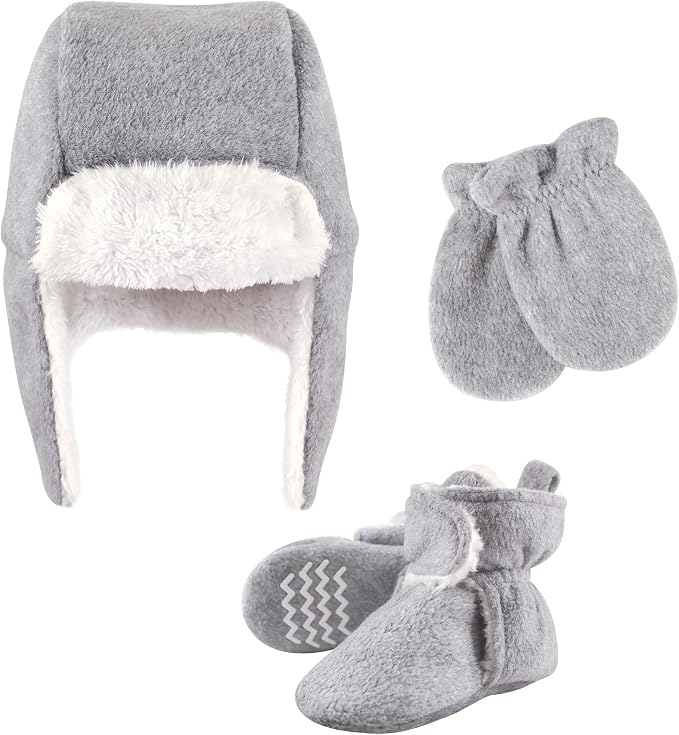 Hudson Baby Baby Hudson Baby Unisex Baby Trapper Hat, Mitten and Bootie Set - Image 2