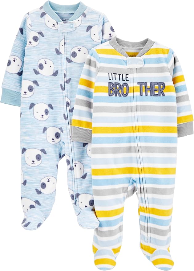 Simple Joys by Carter's Unisex Baby 2-pack Neutral Fleece Footed Sleep and Play by SimpleJoysbyCarters