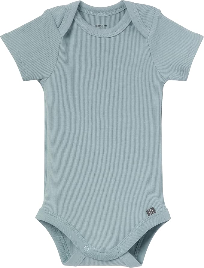 Modern Moments by Gerber Baby 4-Pack Short Sleeve Bodysuits & Shortie Set - Image 2