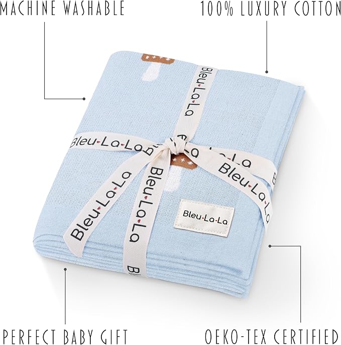 Mushroom Baby Blanket for Boys 100% Cotton Buttery Soft Cozy Receiving Swaddle - Image 3