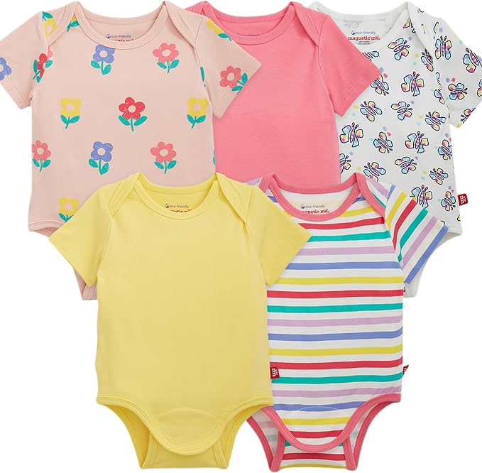 Magnetic Me Cloudstretch 5-Pack Bundle | Magnetic Baby Bodysuits by magneticme