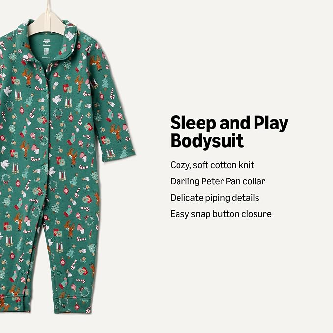 Amazon Essentials x Sofia Grainge Unisex Babies' Cotton Footless Sleepsuit - Image 2
