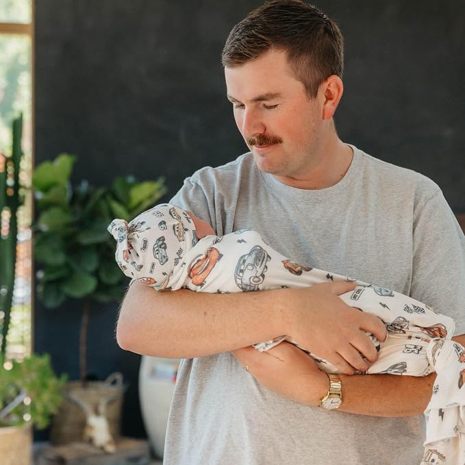 Copper Pearl Swaddle Blankets for Newborns | Soft Stretchy Receiving Blankets - Image 6