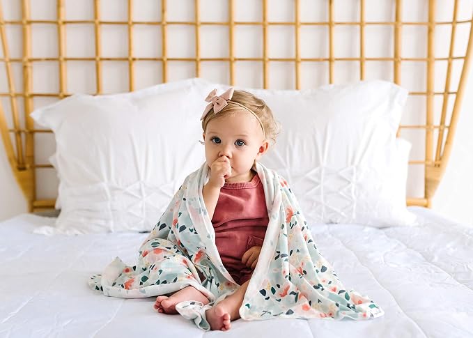 Copper Pearl Swaddle Blankets for Newborns | Soft Stretchy Receiving Blankets - Image 5