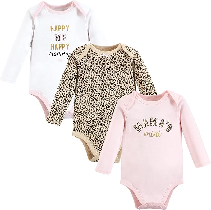 Hudson Baby Baby Girls' Cotton Long-sleeve Bodysuits 3-pack by HudsonBaby