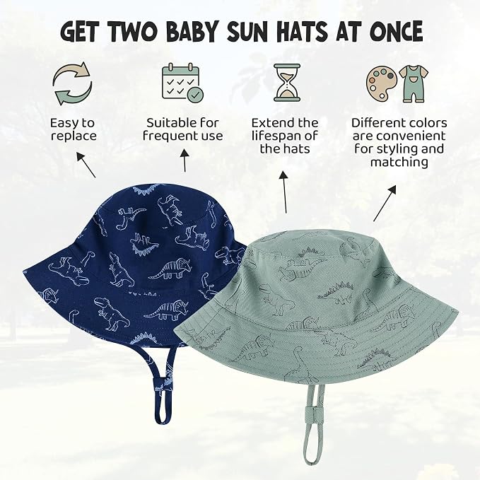 Durio 2-Pack Baby Bucket Hat - Image 3