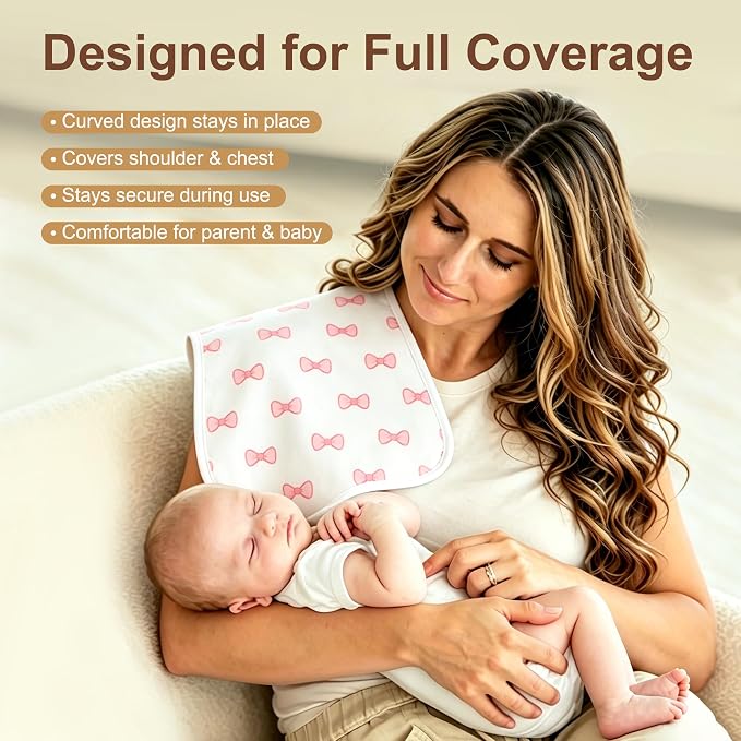 Baby Burp Cloths 8-Pack, Waterproof Burping Cloths, 4-Layer Super Absorbent & - Image 8