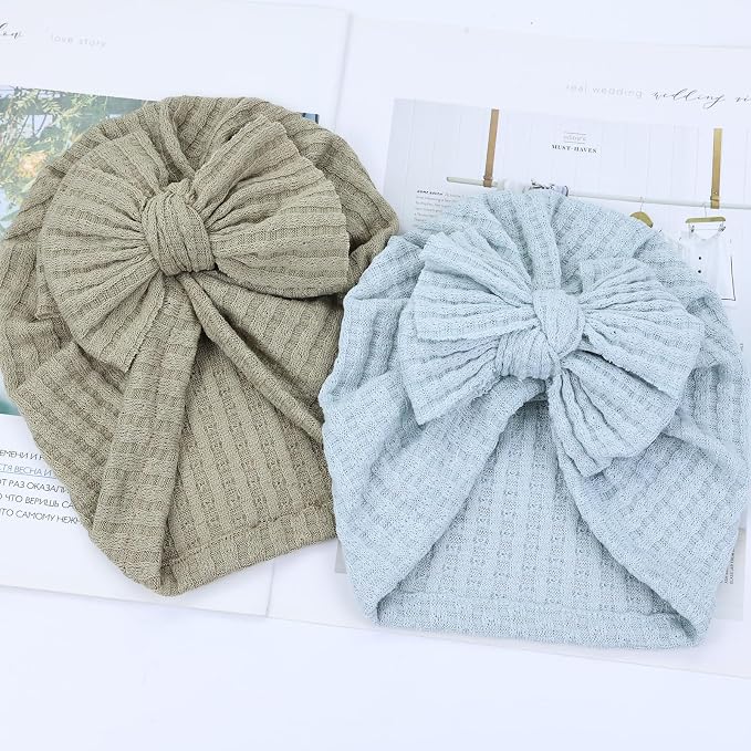 Cinaci 4 Pieces Baby Girls Turban Hats - Image 7