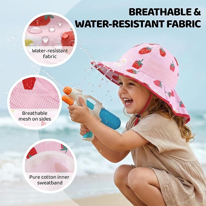 Baby Sun Hat with Neck Flap UPF 50+ - Image 3