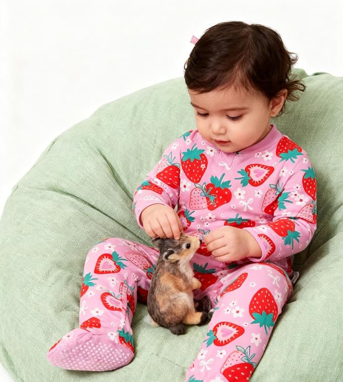 uideazone Baby Girls Footed Pajamas, Zip Sleeper - Image 4