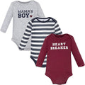 Hudson Baby baby-boys Cotton Long-sleeve Bodysuits 3-pack by HudsonBaby