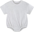 Baby Bubble Onesie Romper 100% Organic Cotton Clothes Short Sleeve Summer Solid by Unknown
