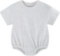 Baby Bubble Onesie Romper 100% Organic Cotton Clothes Short Sleeve Summer Solid by Unknown