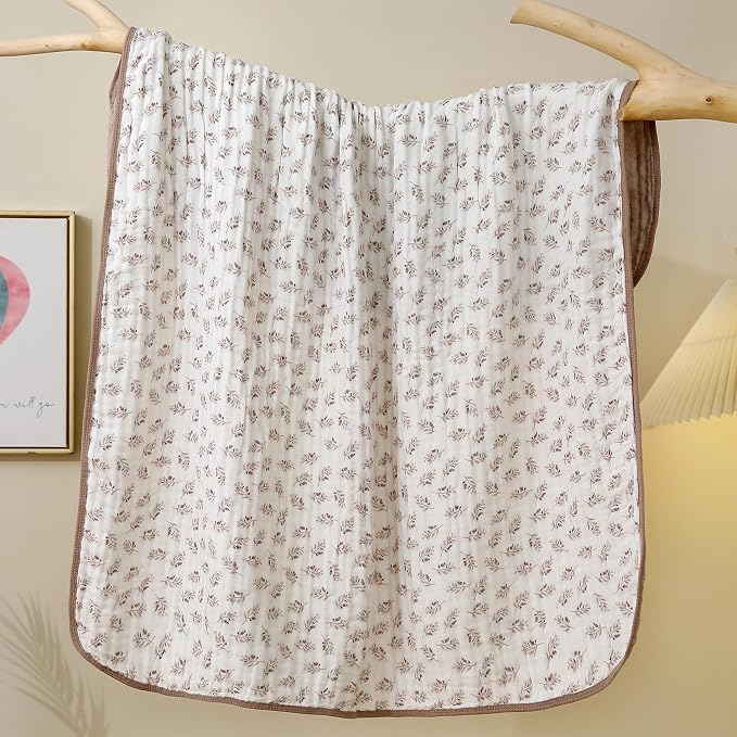 REPRECONF Muslin Baby Blanket 2 Pack, 6 Layer Cotton Swaddle Blanket 43x43 | - Image 2