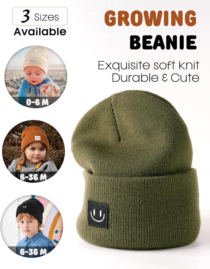 FURTALK Baby Beanie Knitted Hats Toddler Kids Winter Soft Warm Skull Cap | - Image 2
