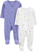 Simple Joys by Carter's Baby Girls' Cotton Footed Sleep and Play by SimpleJoysbyCarters