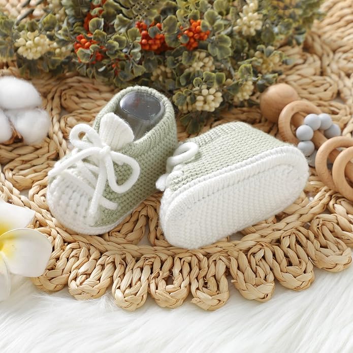 Baby Booties Newborn Baby First Shoes | Cozy Warm Knit Soft Booties - Image 3