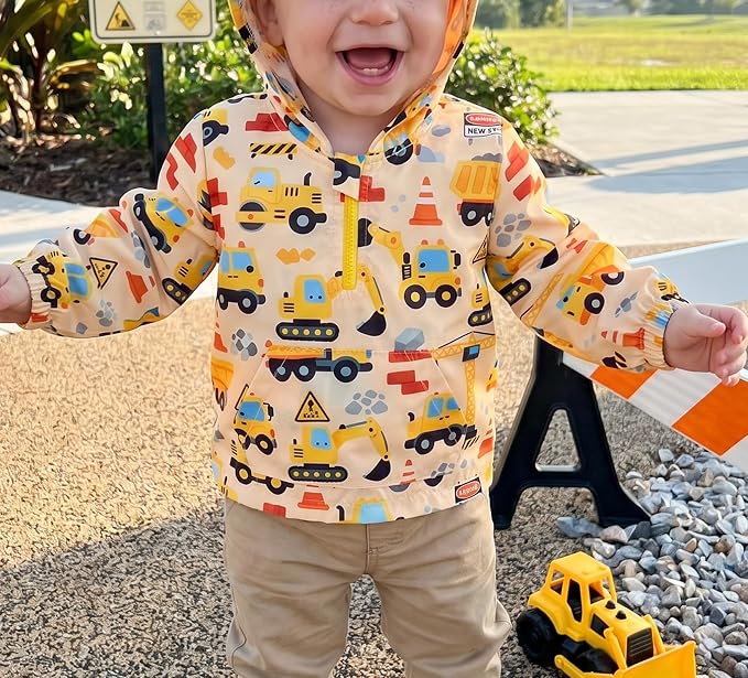 Toddler Windbreaker Jacket Baby Girl Hooded Zip Up Sweatshirt Winter Jacket - Image 2